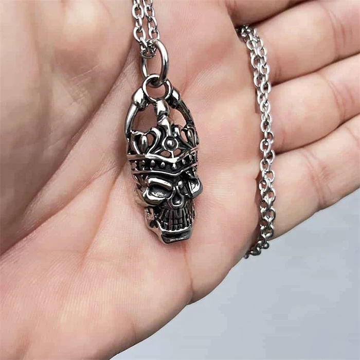 Vedhæng I Skull Design Stål316