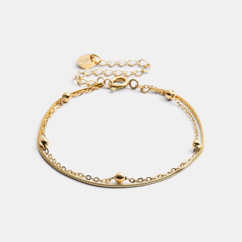 Slange Sejl Armbånd i 18k Guld - Elegance og Styrke
