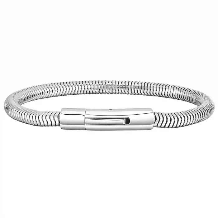 Elegant Snake Steel Armbånd i Rustfrit Stål - 20,5 cm
