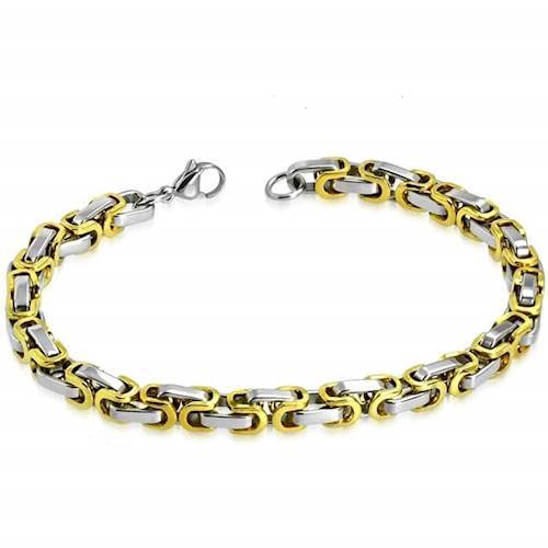 Rustfrit Stål Armbånd 22 cm - Elegant Smykke til Mænd