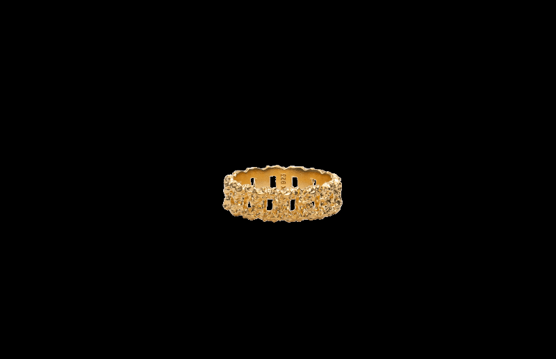Ix Crunchy Curb Ring - Unik Guld Smykke med Twist