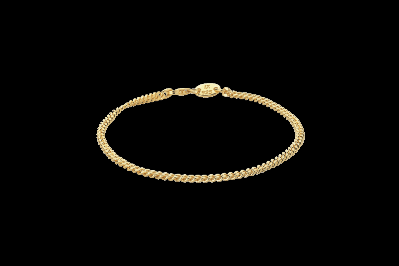 Ix Curb Medi Armbånd i Genbrugsguld - Elegant Smykke!