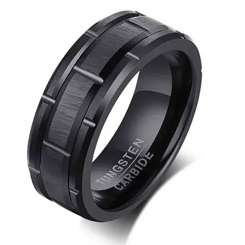 Zerbo Tungstenring i Blackcoat - Elegant herresmykke