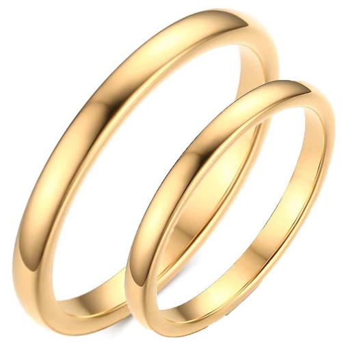 Forgyldt Tungstenring til Forlovelse eller Vielse