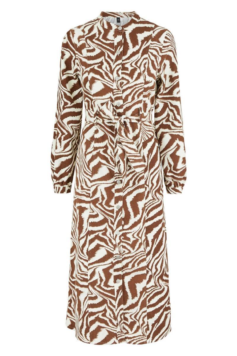 Yas - London Ls Midi Kjole - Ecru - Feminint Design