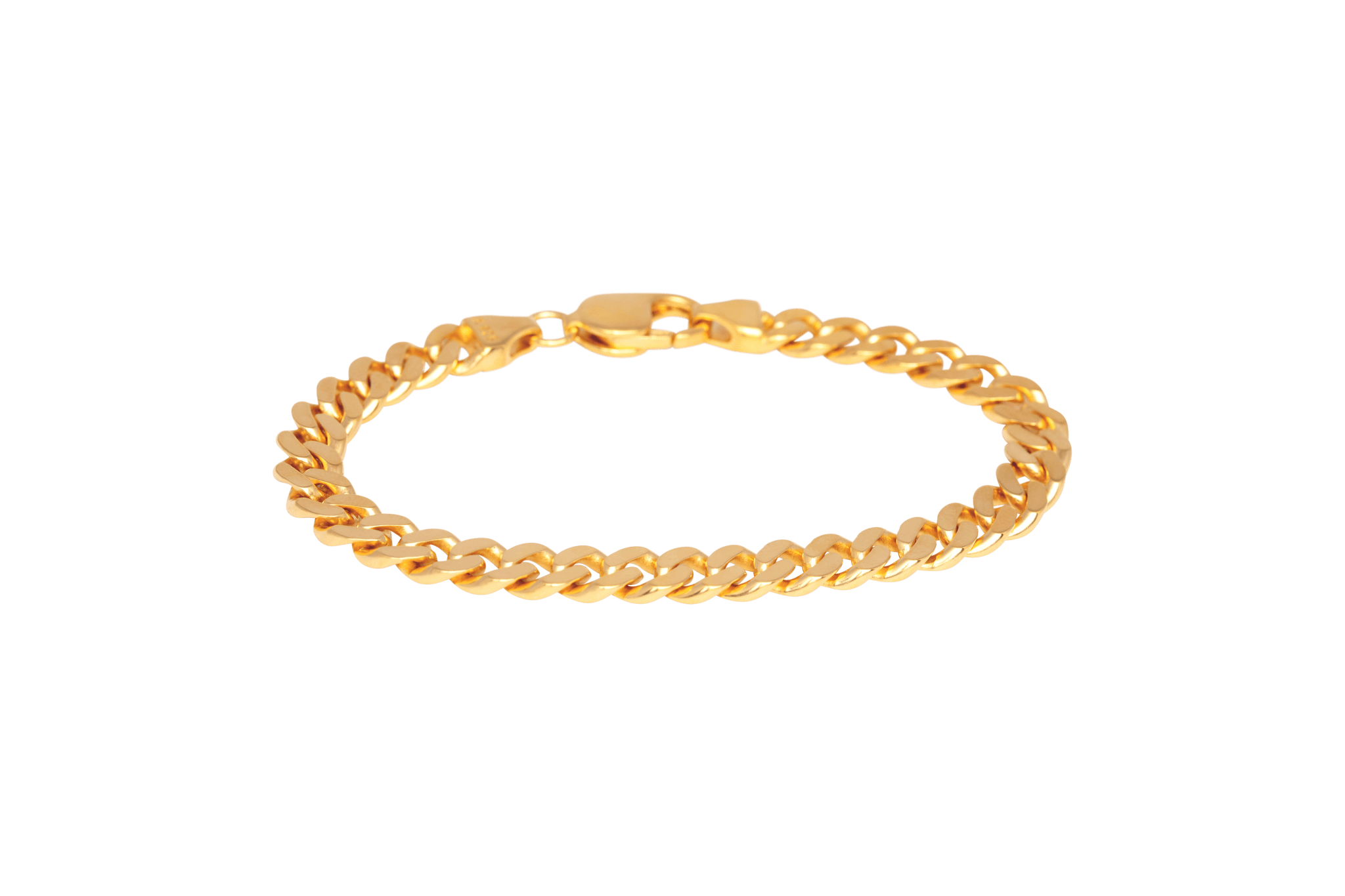 Råt Chunky Curb Armbånd i Matt Guld - Unik Stil!