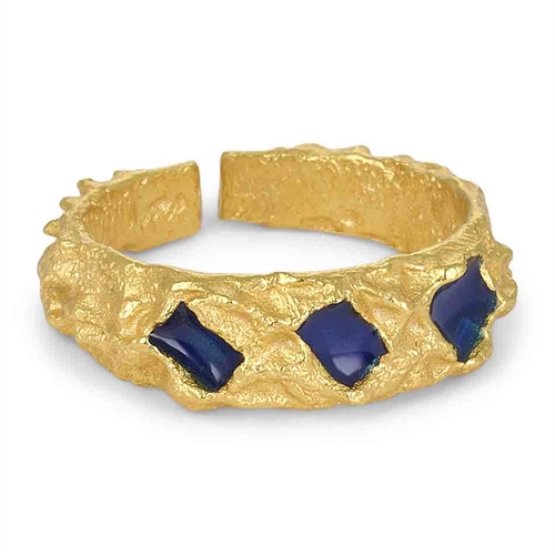 Hebe Ring i Guld med CZ Sten – Justerbar Smykkeoplevelse