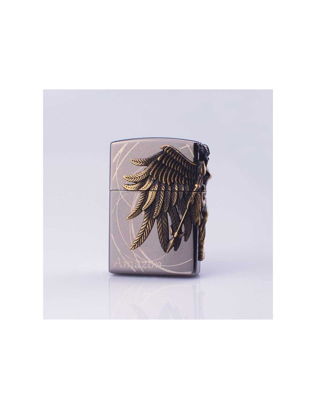 Krigsengel Kvalitets Lighter i Sort Jewel Box