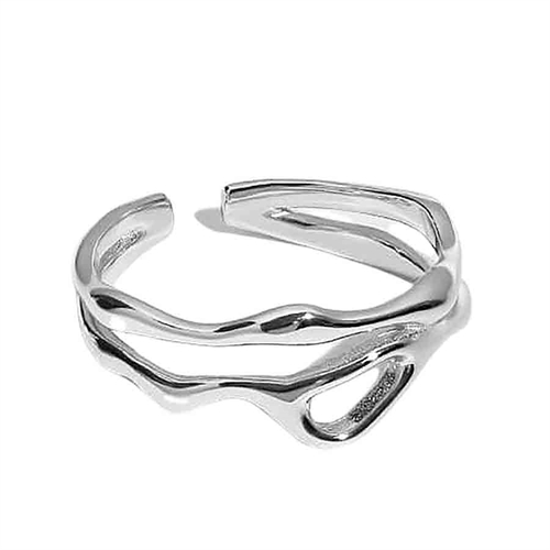 Sterling Sølv Justerbar Ring - Hurtig Levering!
