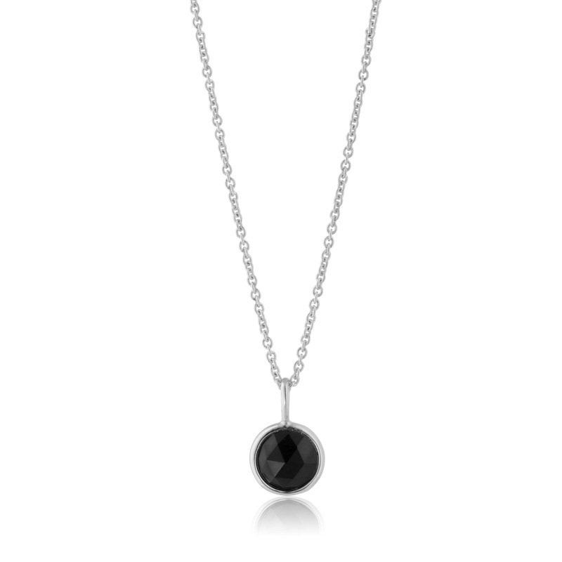 Sølvvedhæng med Sort Onyx - Elegant Smykke Udsalg