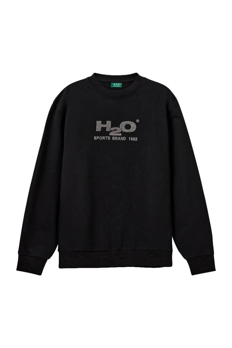 H2o - Sweat - Logo Sweat Oneck - Blackgrey