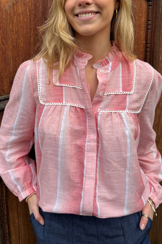 Continue - Bluse - Isabella - Pastel Pink Tilbud