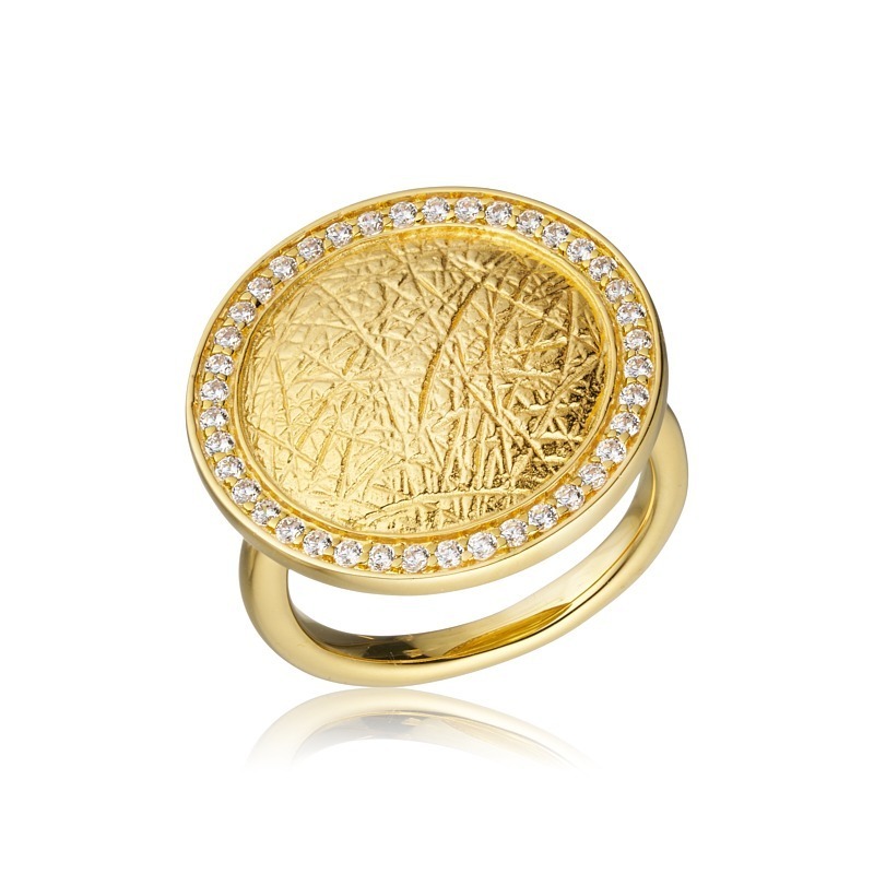 Ring I Guldbelagt Sølv - 50
