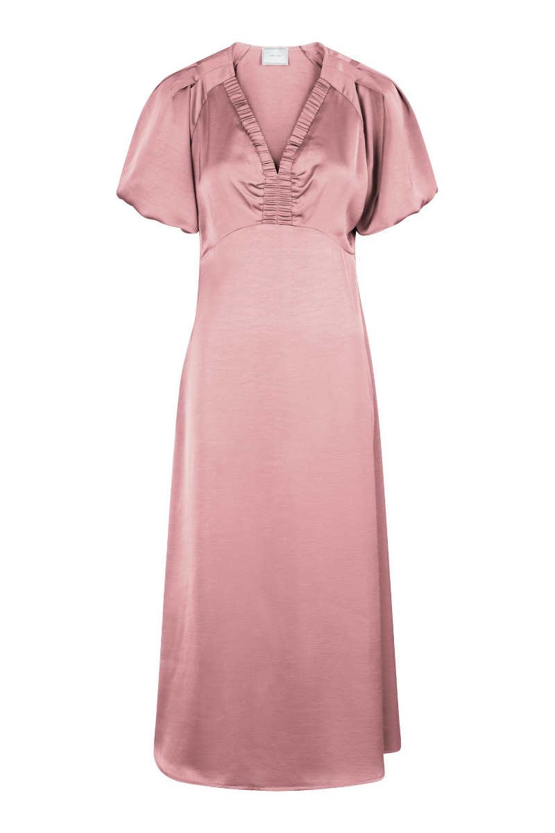 Neo Noir – Illana Heavy Sateen Kjole – Aftenrose Udsalg