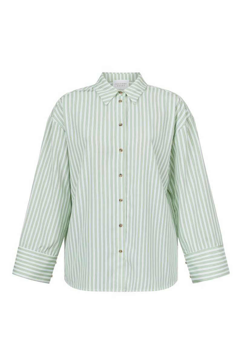 Sisters Point - Skjorte - Viska-sh3 - Sommergrøn Stripe 70% Rabat