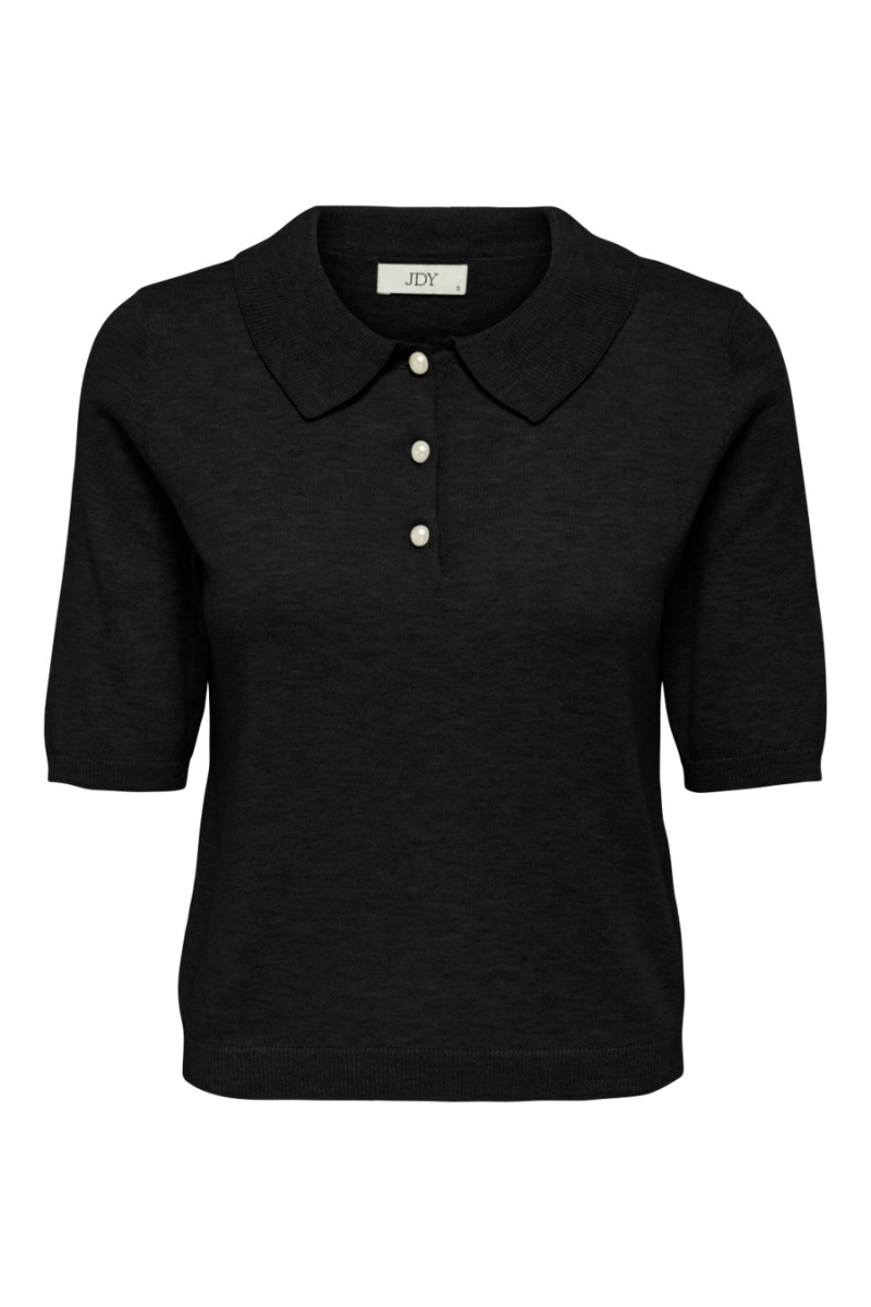 Jdy – T-shirt med krave – Bodil Ss – Sort Jewel Box