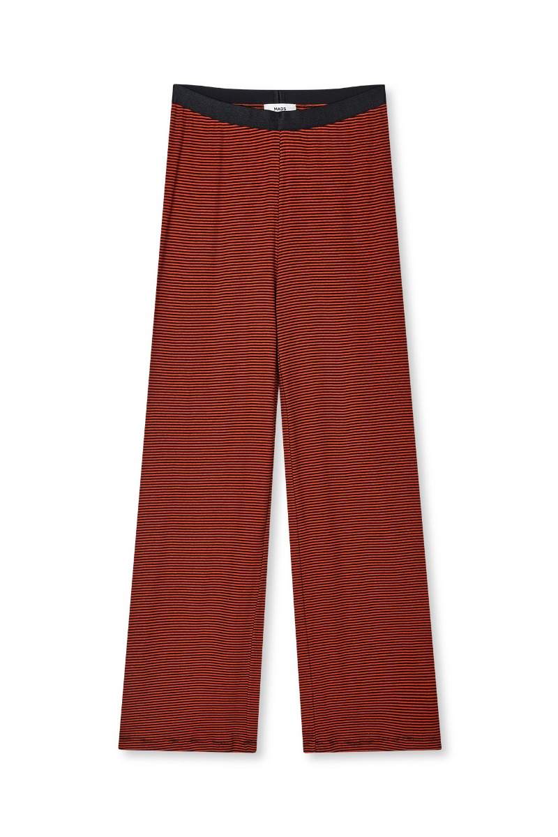 Mads Nørgaard - Udsalg på 2x2 Cotton Stripe Bukser - Rød/Sort