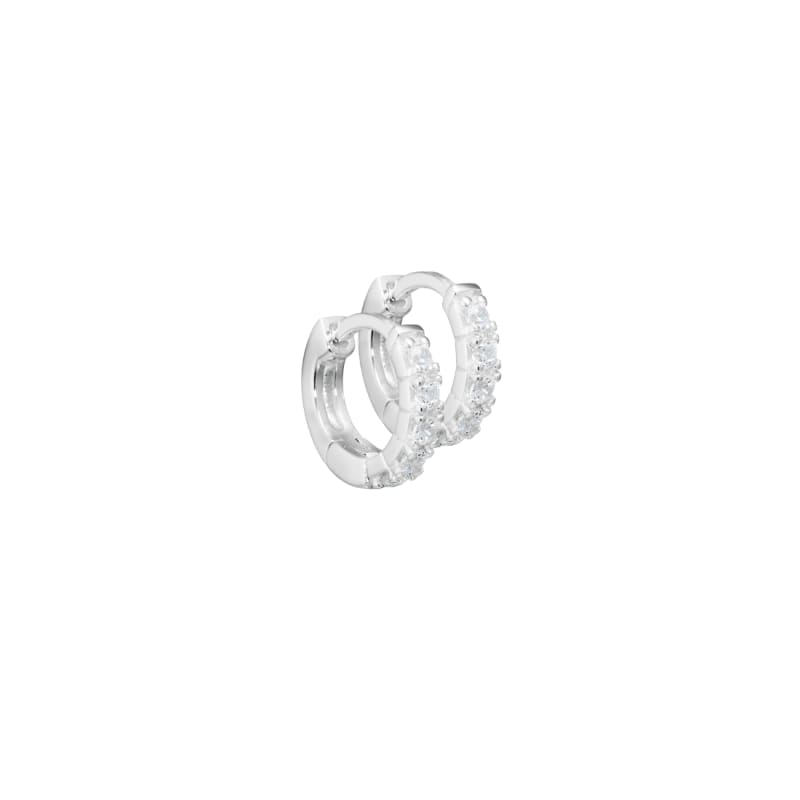 Darling Hoop øreringe 10 mm i sølv med zirkonia