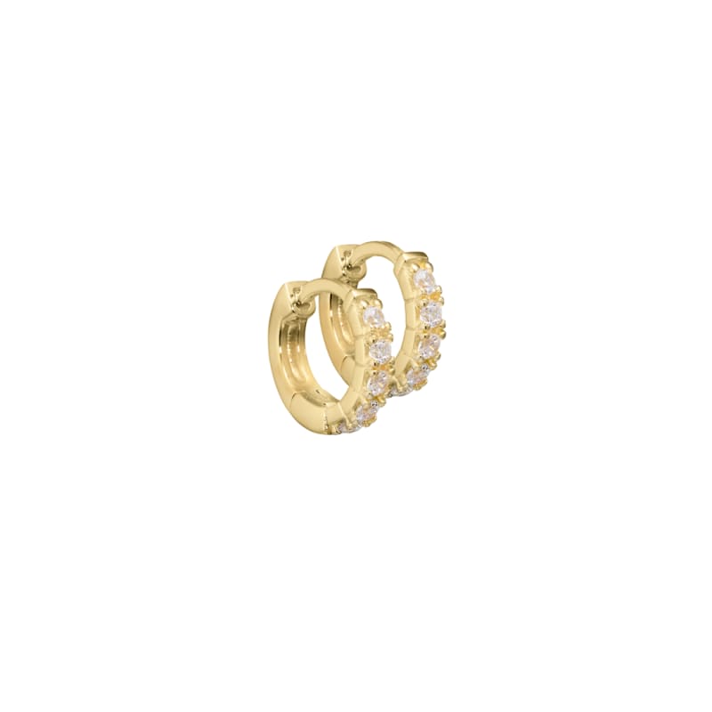 Darling Hoop øreringe 10 mm med Zirkonia - 100% nikkelfri