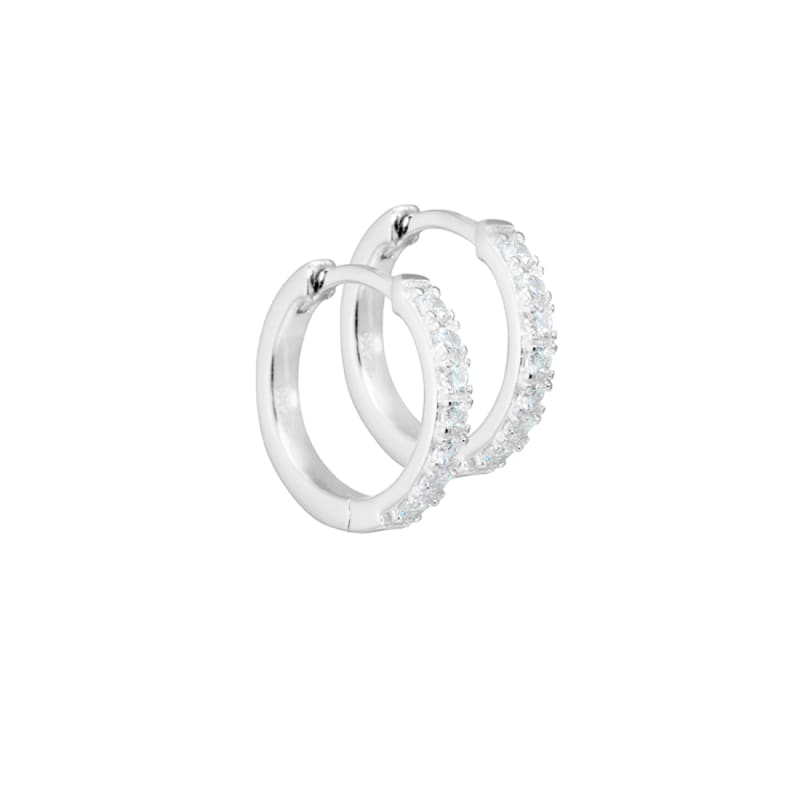 Darling Hoop 15 mm Sølvøreringe med Zirkonia