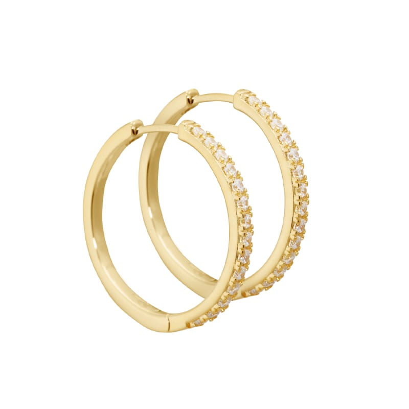 Darling Hoop 25 Mm Øreringe med Zirkonia - Nikkelfri