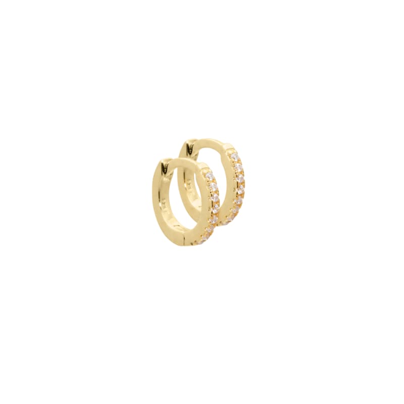 Raya Hoop Øreringe 10 Mm med Zirkonia - Nikkelfri Smykker