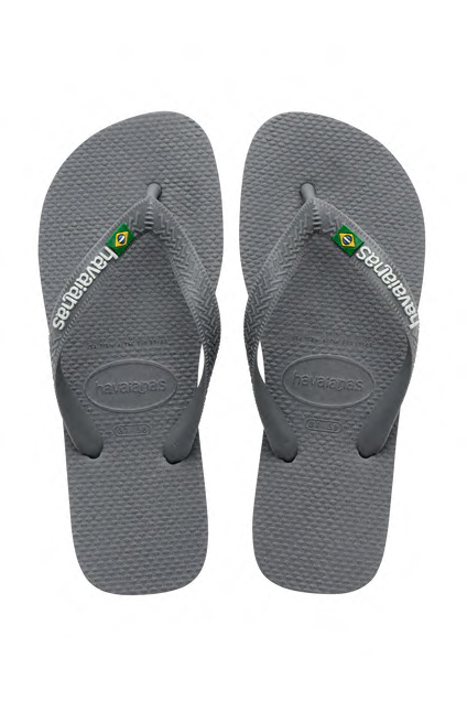 Havaianas Sandal Brasil Logo i Stålgrå - Sommerudsalg!