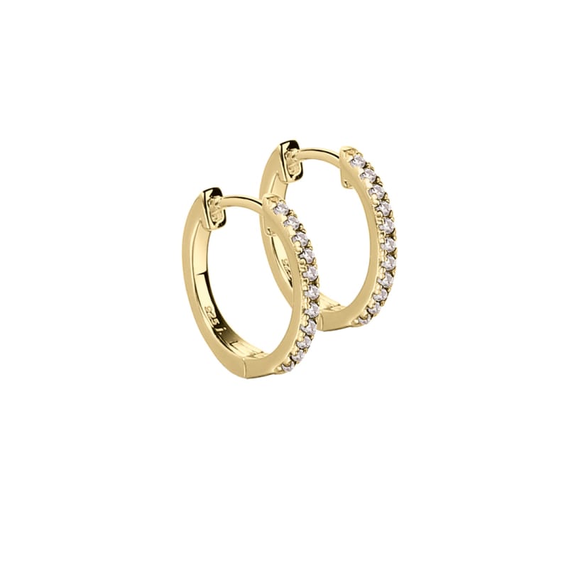 Raya Hoop øreringe 15 mm med Zirkonia - Nikkelfri!