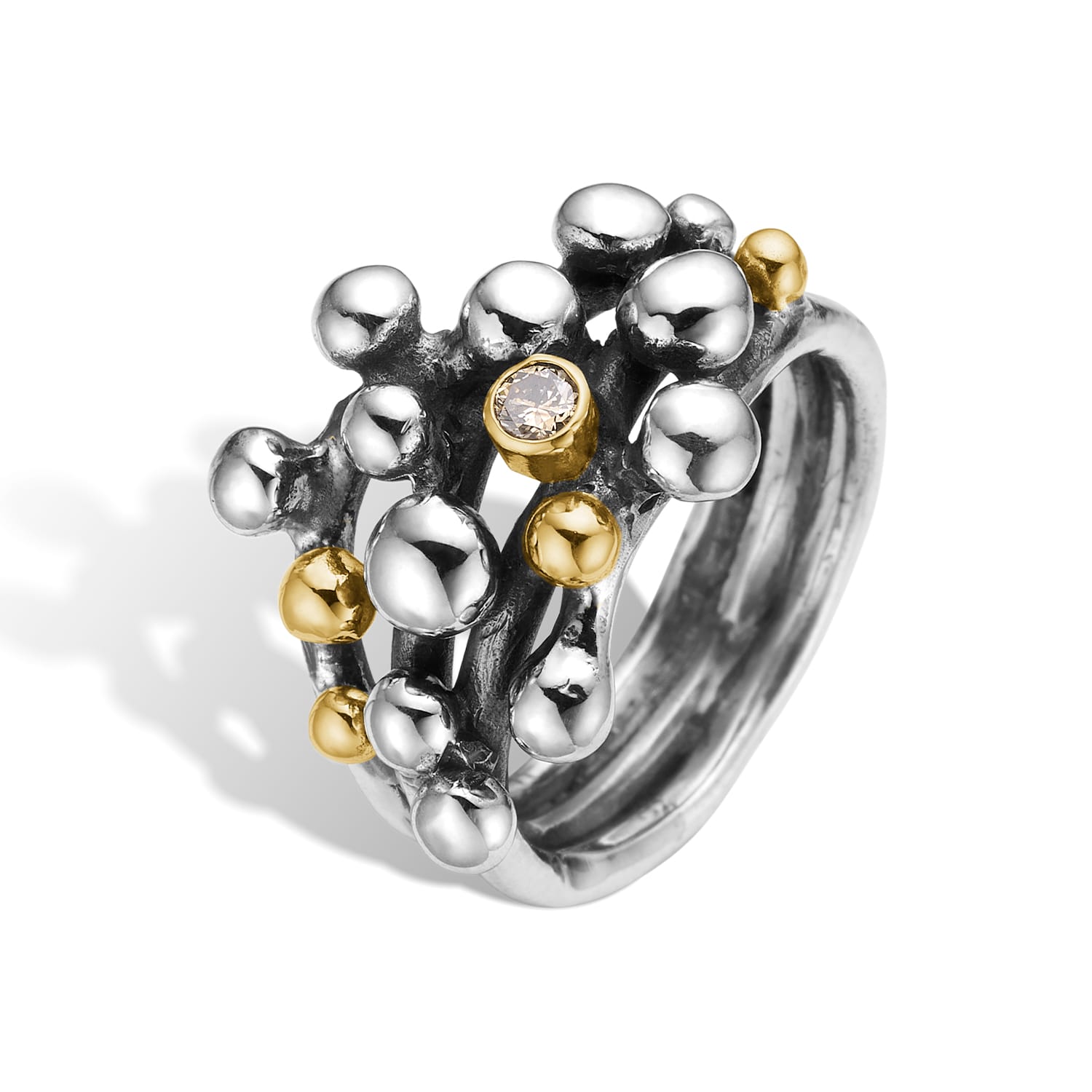 Rose Buds-3 Ring - 60 smykker til fantastiske priser!