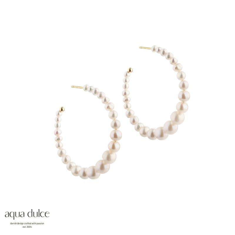 Pretty Nina Giant Hoop Øreringe i Guld - Hurtig Levering!