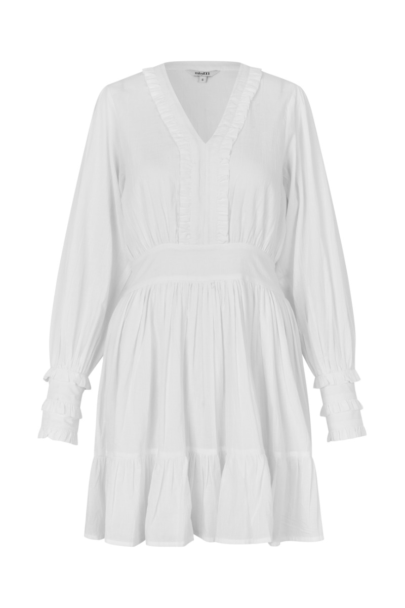 Mbym - Kjole - Markin-m - Hvid med feminine detaljer