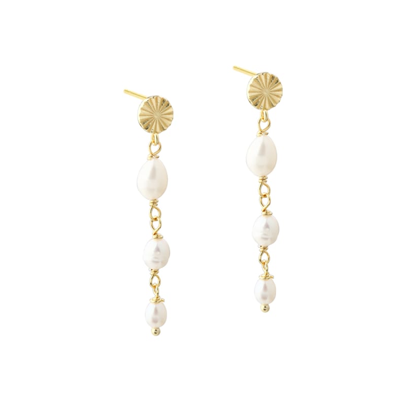 Line Pearl Long Smykke i Guld - Nyhed fra Aqua Dulce