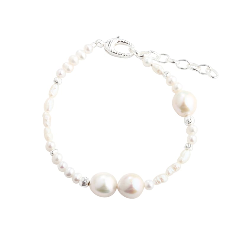 Line Pearl Bracelet  Silver