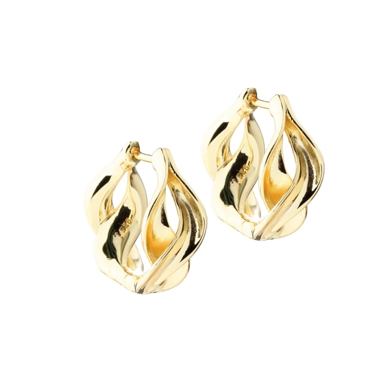 Curva Hoop 14K Guldbelagt Øreringe fra Aqua Dulce