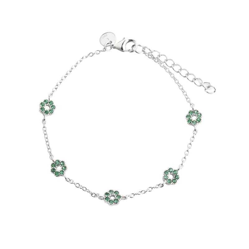 Verde Blomst Armbånd i Sølv - Nyheder fra Aqua Dulce