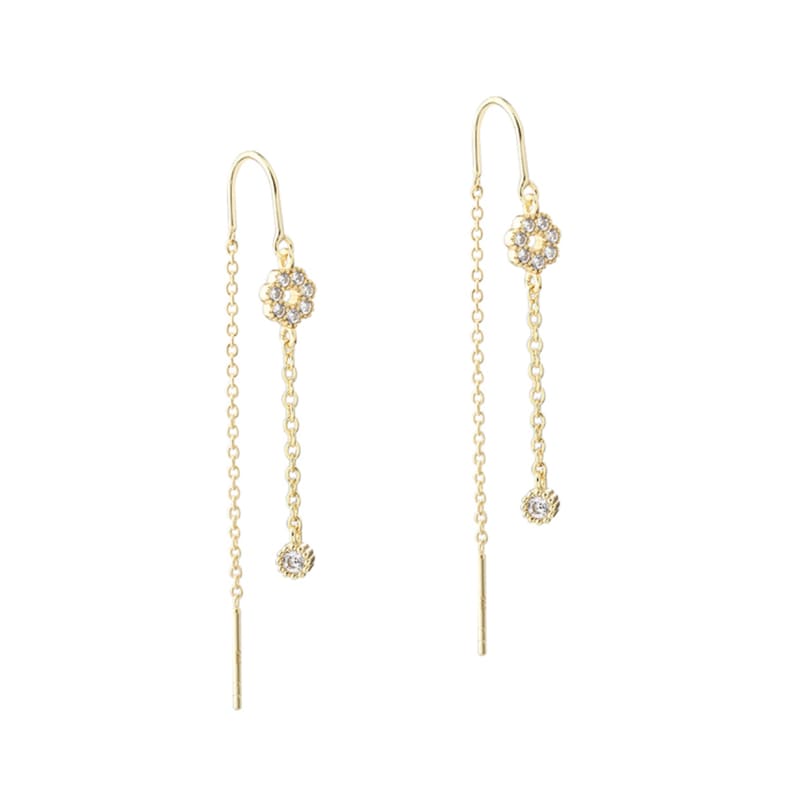 Lumi Flower Thread - Smykke i 925 Sterling Sølv med Zirkonia
