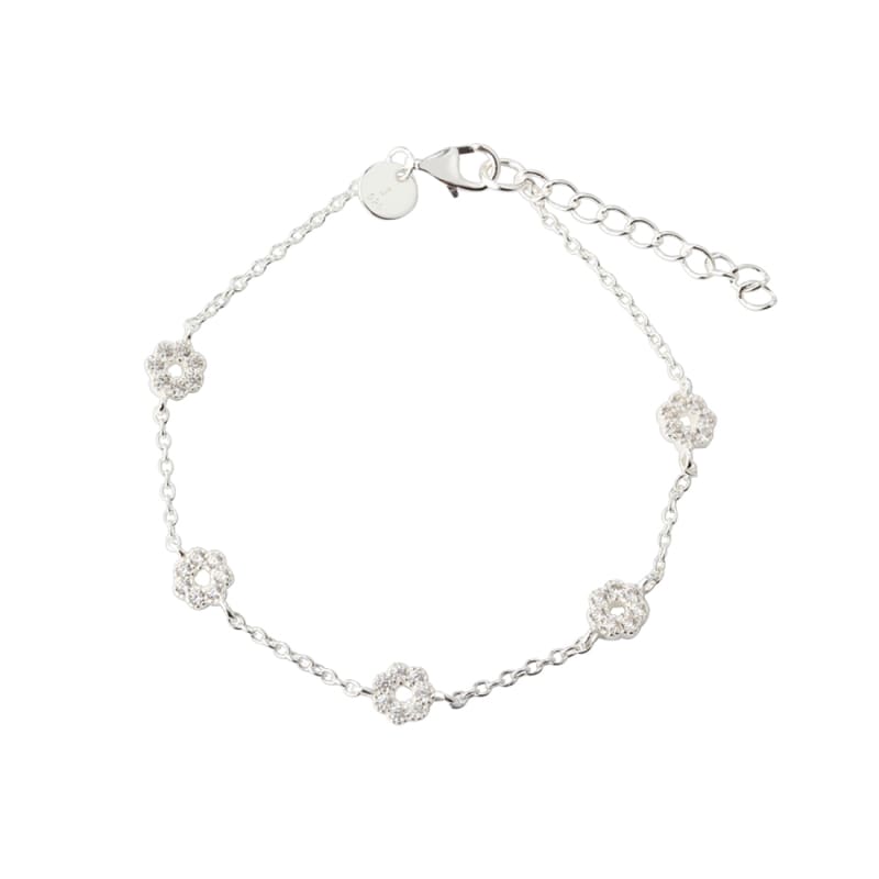 Lumi Flower Klar Armbånd i Sølv fra Aqua Dulce