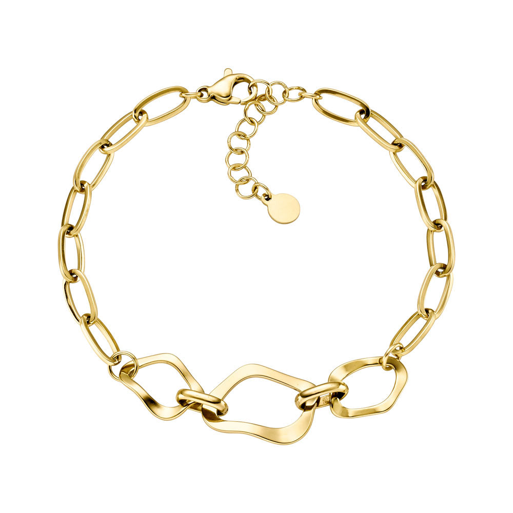 Elegant Elba Armbånd i Guld-Belagt Stål - Perfekt Gave!