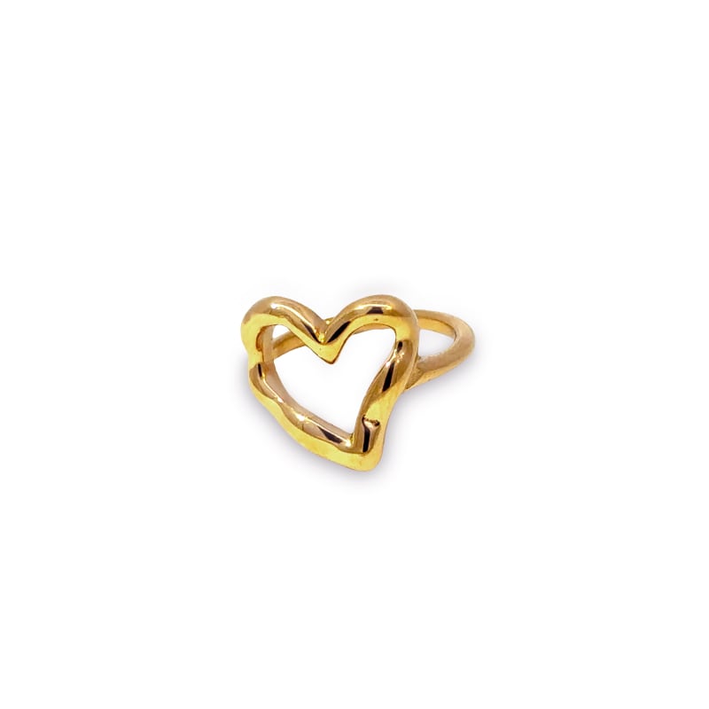 Vera Ring i 18K PVD-belagt rustfrit stål - Hjerte 16MM