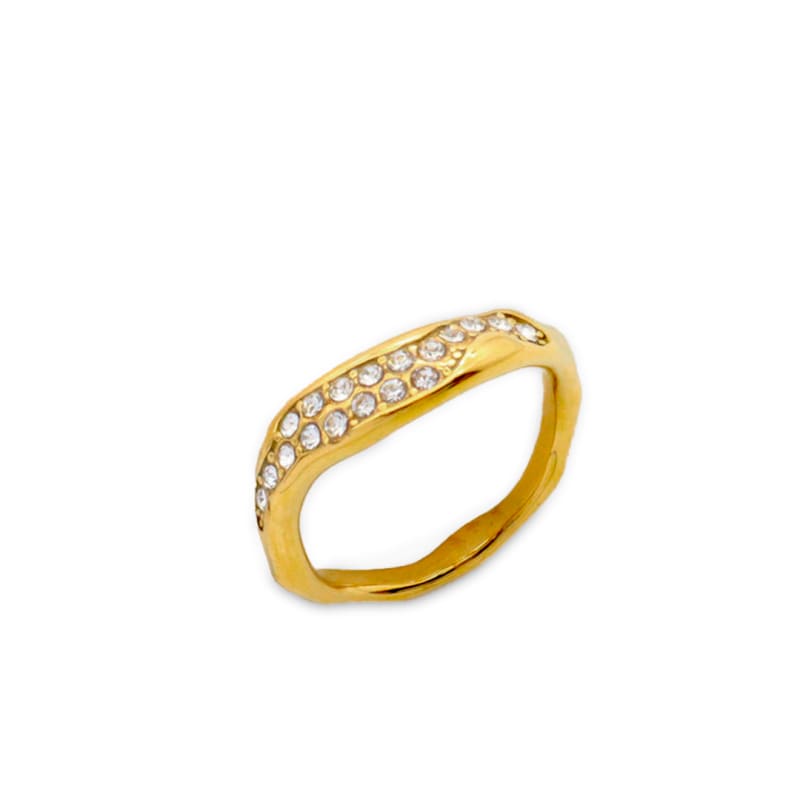 Glow Ella Ring - 18K PVD Belagt Stål fra Aqua Dulce