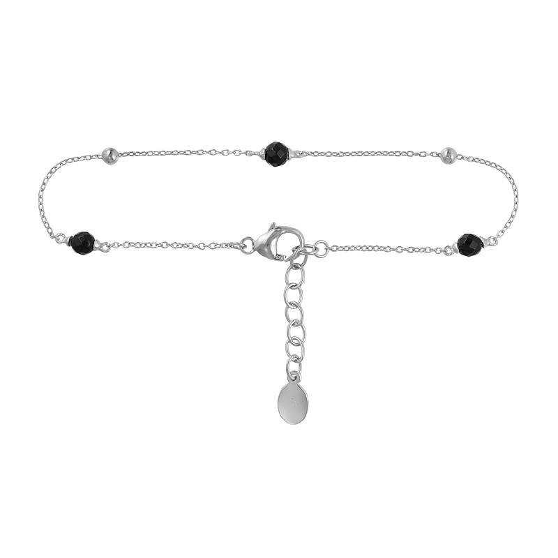 Armbånd I Sølv Med Sort Onyx
