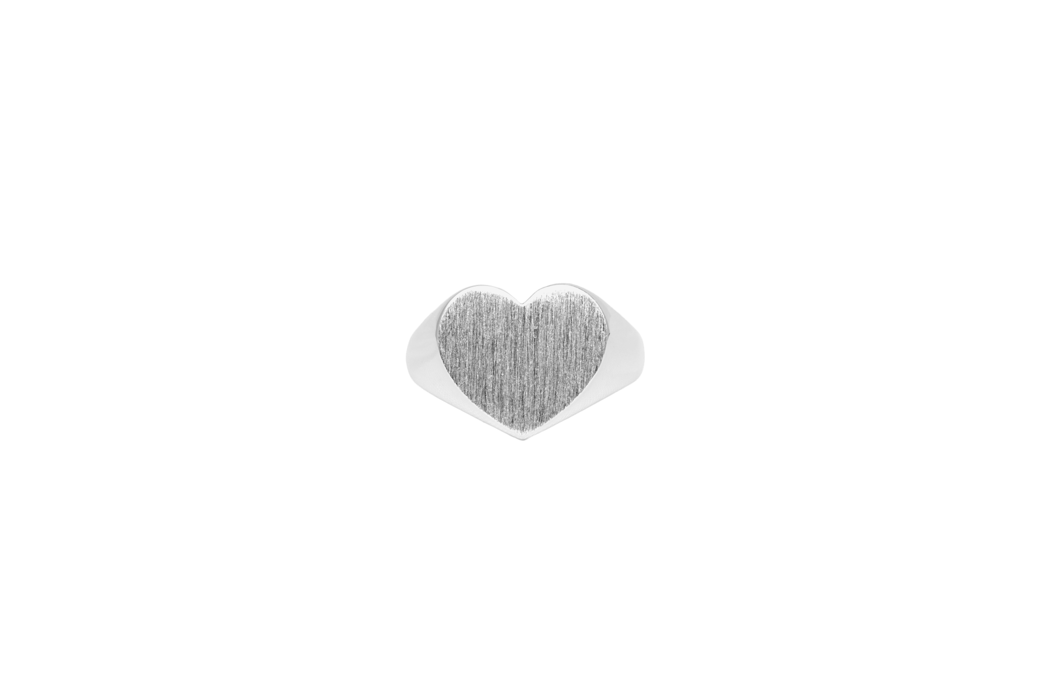 Ix Heart Signet Ring Silver