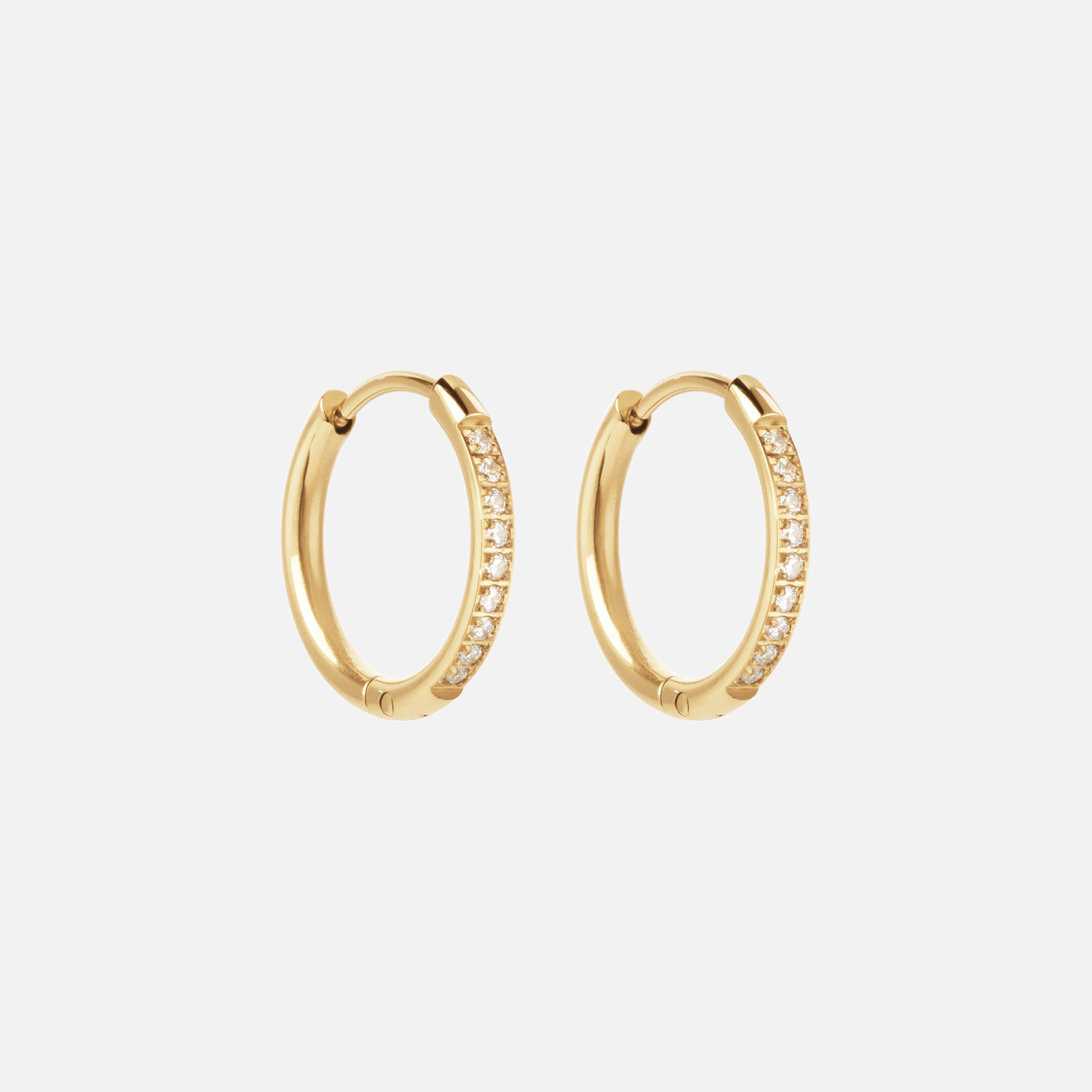 Zircon Øreringe i 18k Guldbelægning – Glitrende Elegance
