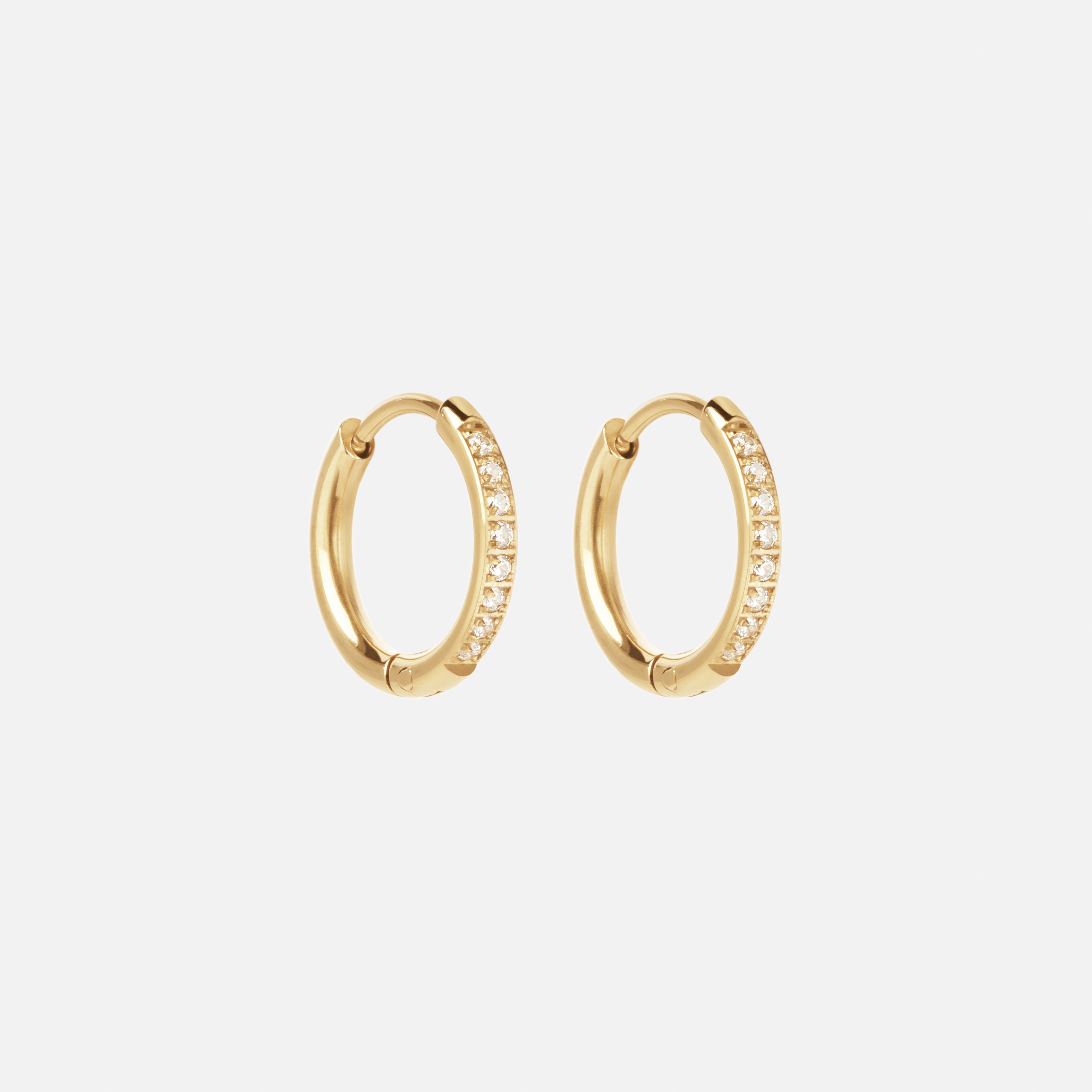 Zircon Øreringe i 18k Guldbelægning - Skinnende Elegance