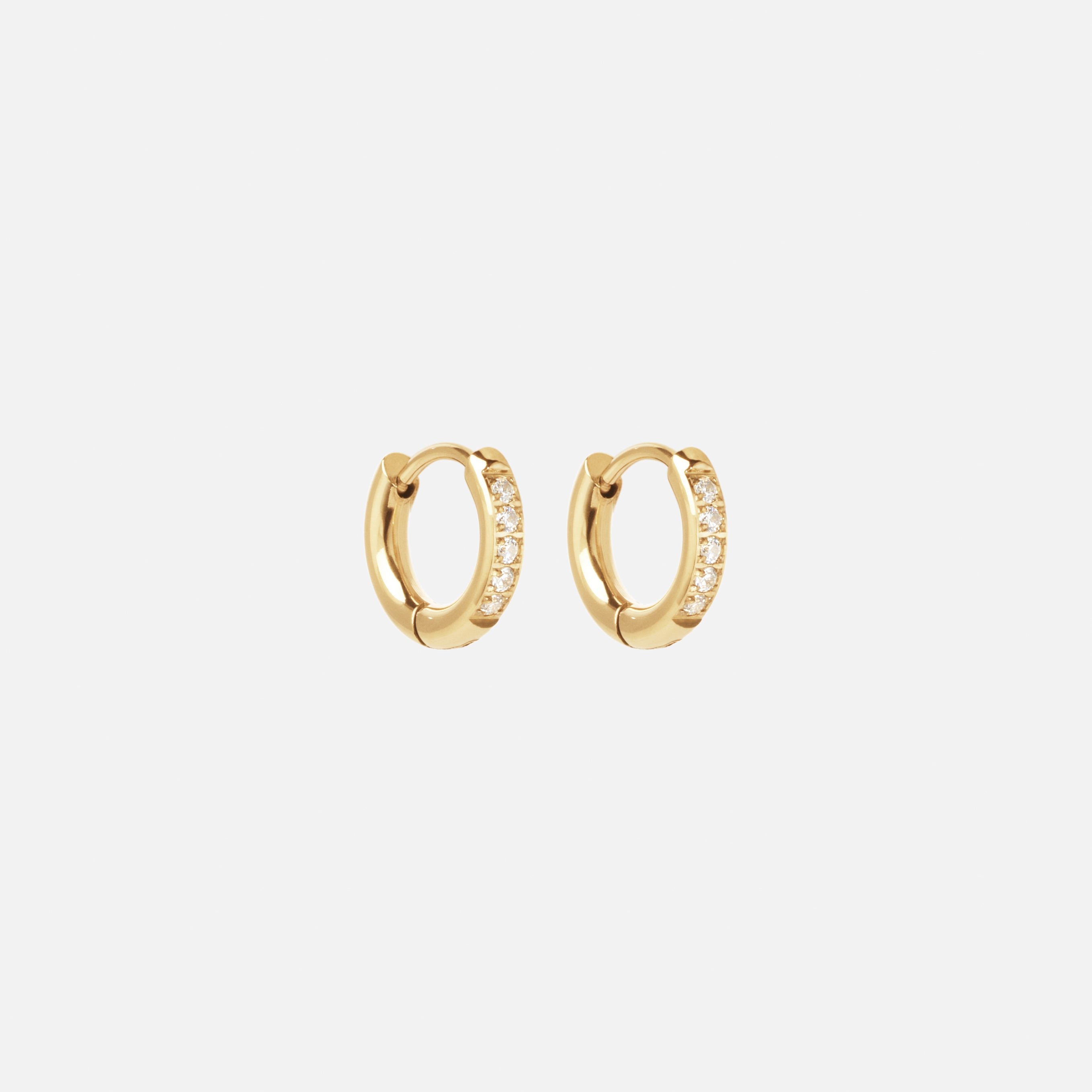 Zircon øreringe i 18k guldbelægning - Elegante smykker