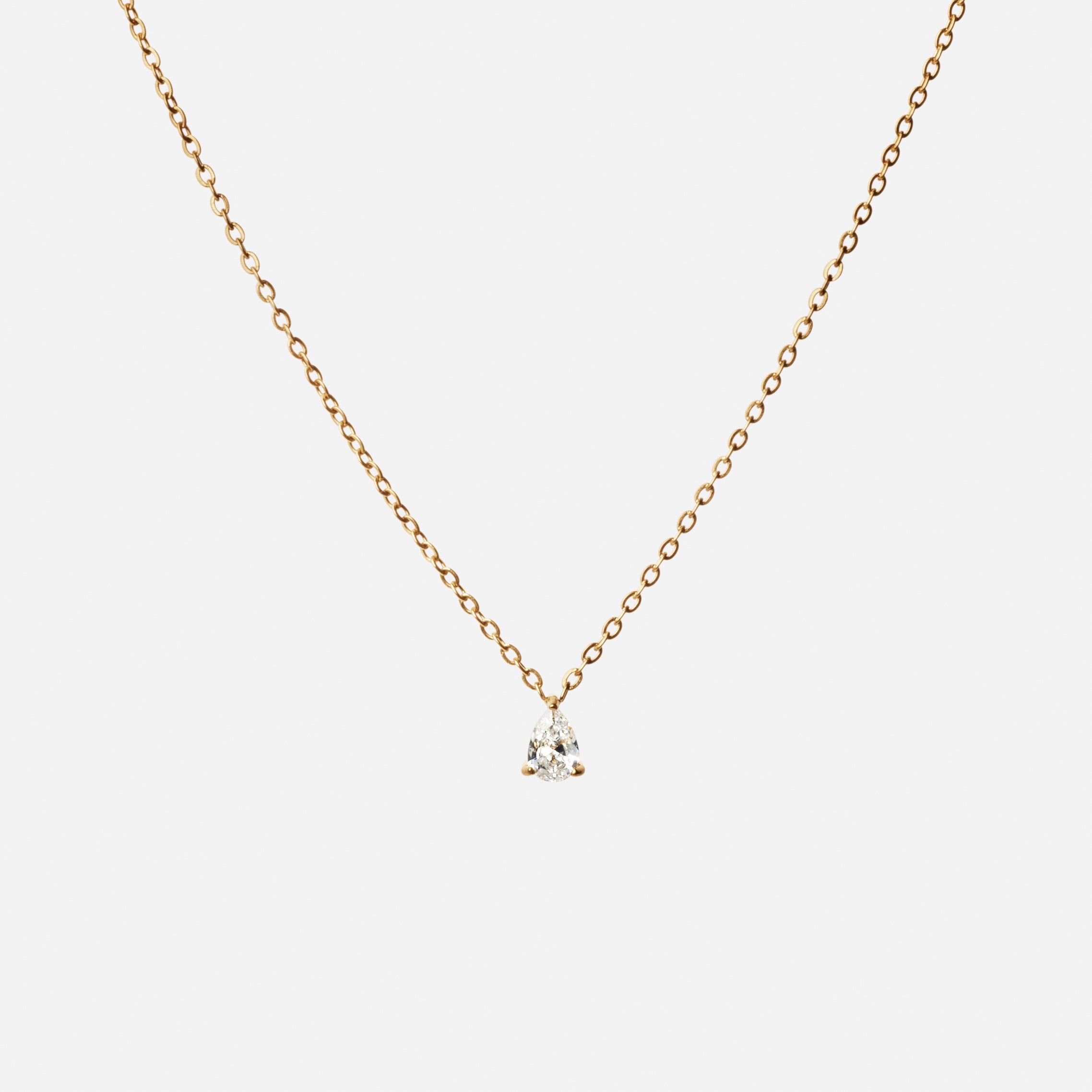 Elegant Ice Drop Zirkon Halskæde i 18k Guld