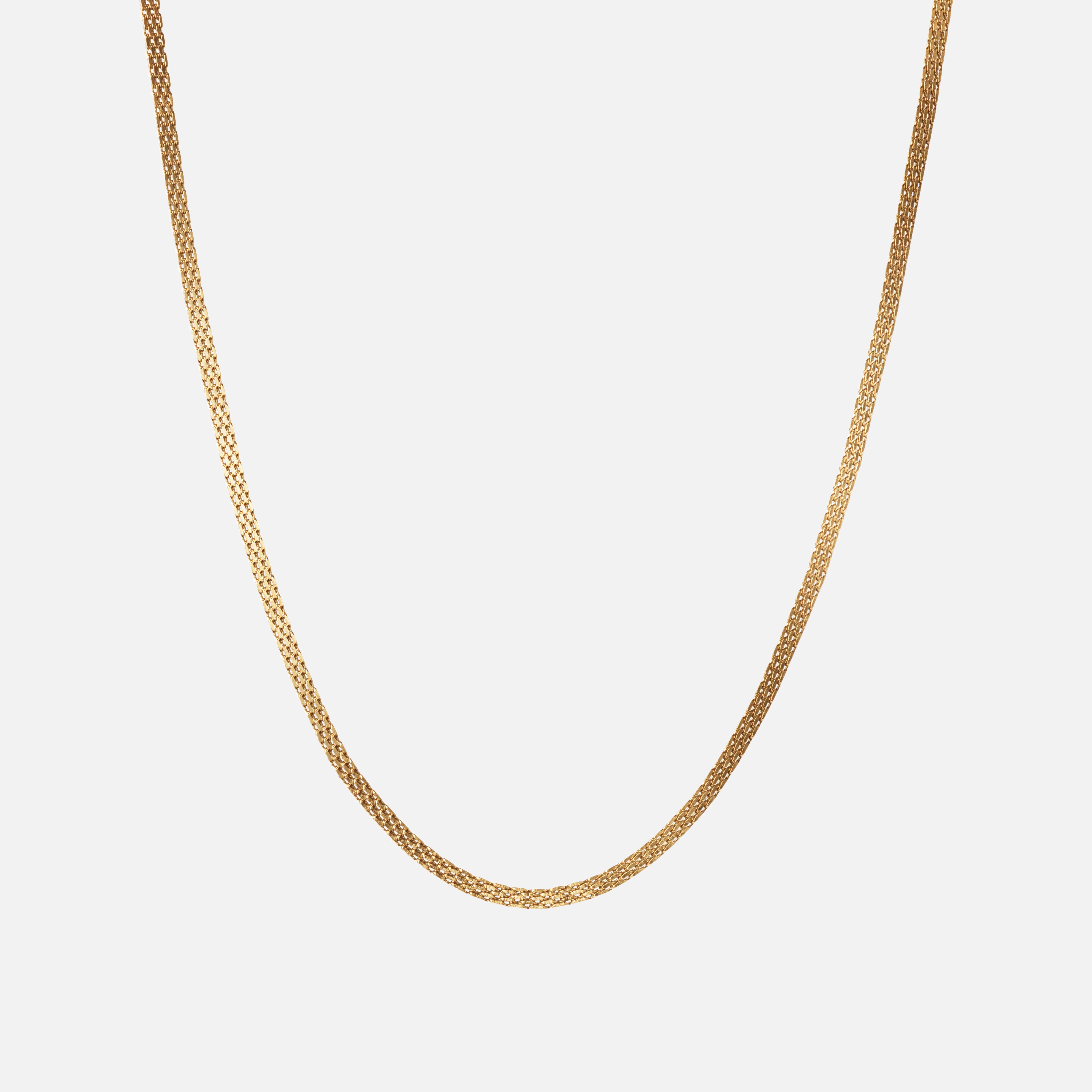 Elegant Mesh Halskæde i 18k Guldbelægning 3mm