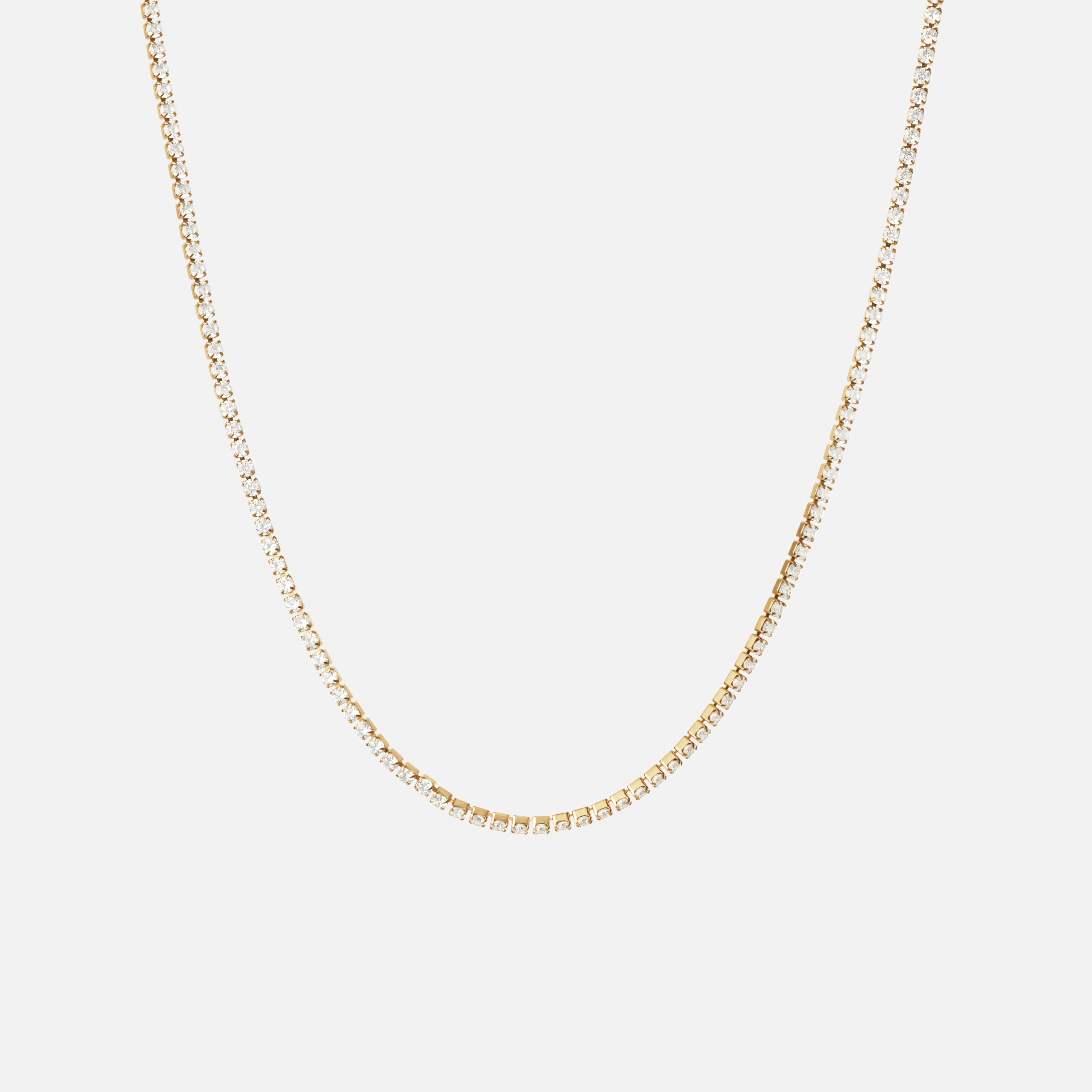 Tennis Zirkon Halskæde - 18k Guldbelagt Elegance