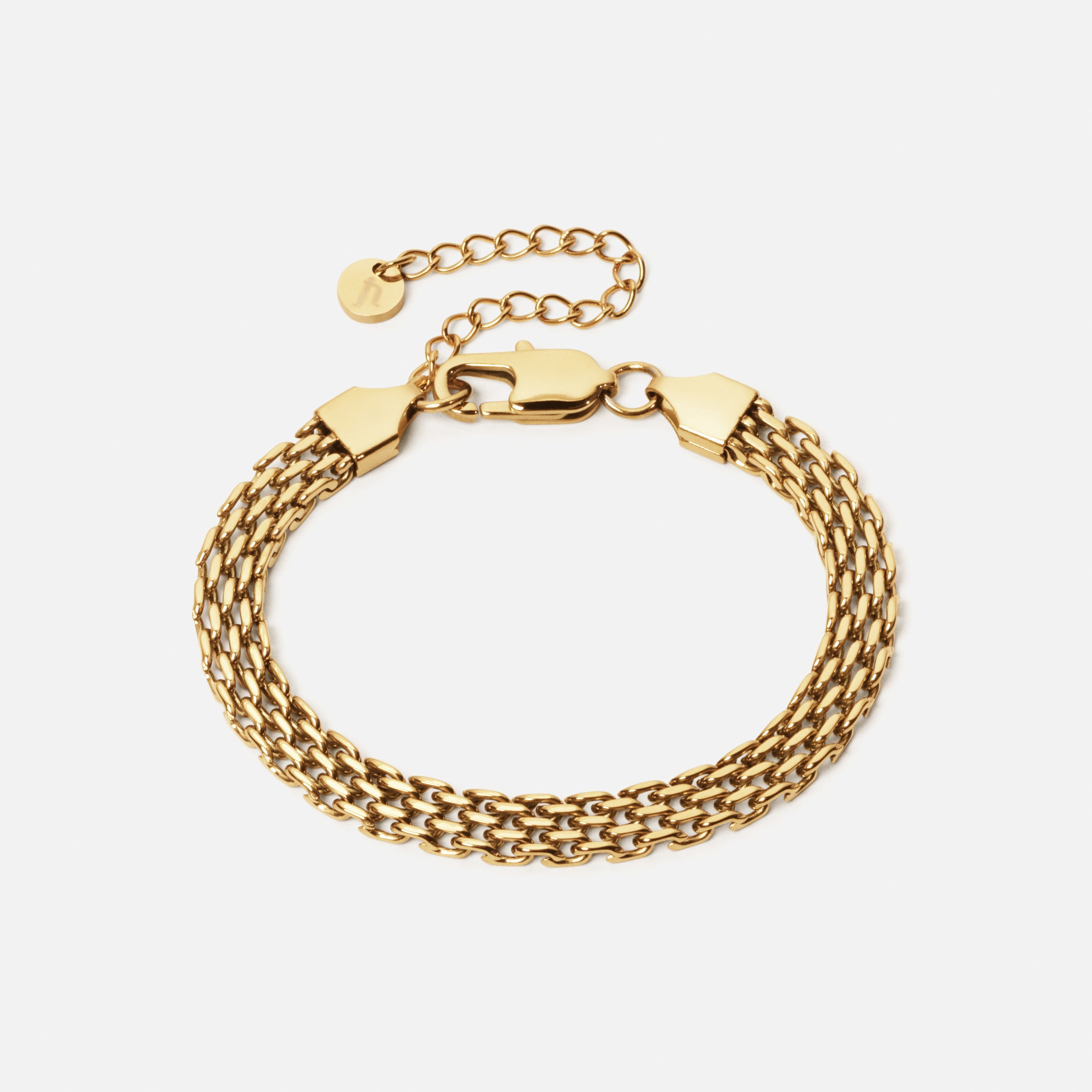 Elegant Mesh Armbånd i 18k Guldbelægning - Perfekt Tilbehør