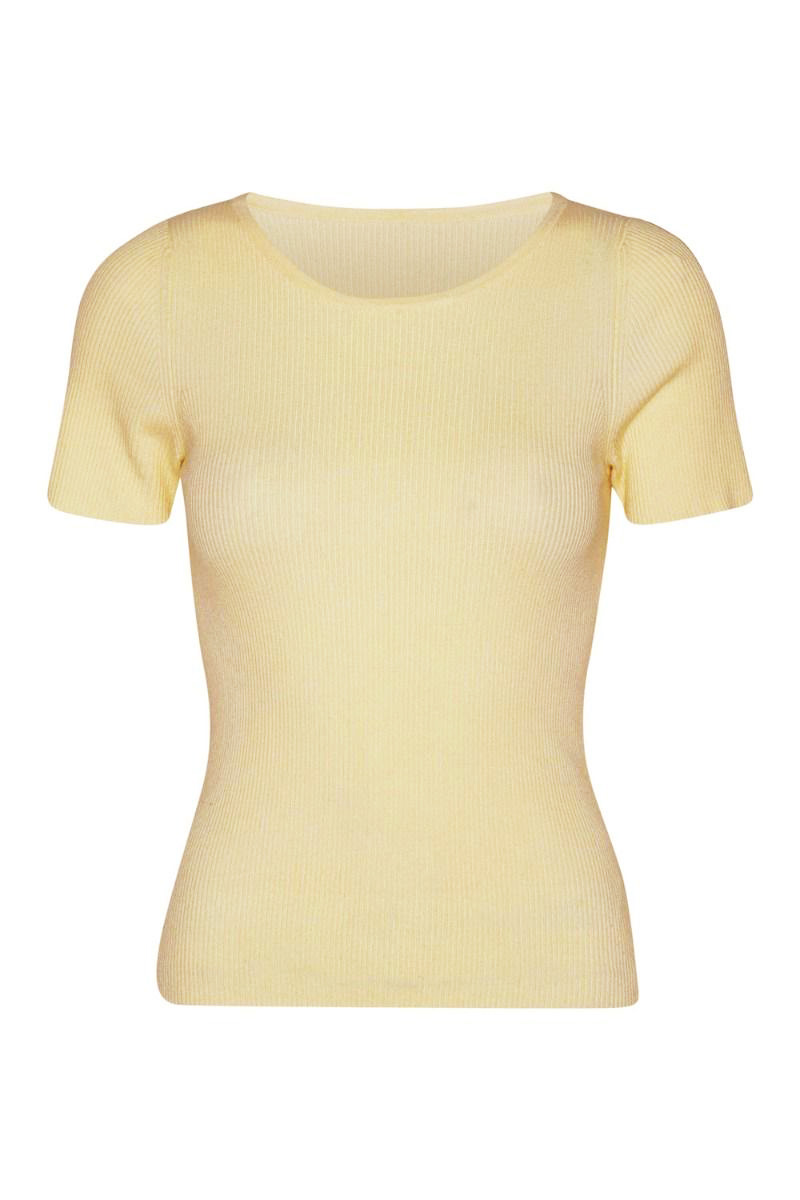 A-view - T-shirt med korte ærmer - Lys Gul Rabat!